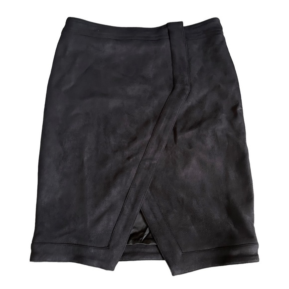 LF Seek the Label Micro Suede Charcoal Gray Soft Faux Wrap Mini Skirt Size S NWT - Picture 1 of 5